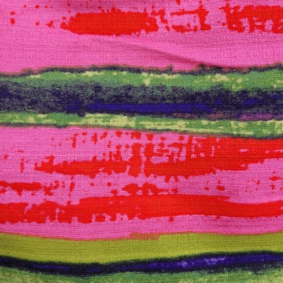 Ann Taylor Skirt Womens 6 Cotton Dopamine Vivid Rainbow Striped Mini Pencil - Picture 5 of 6